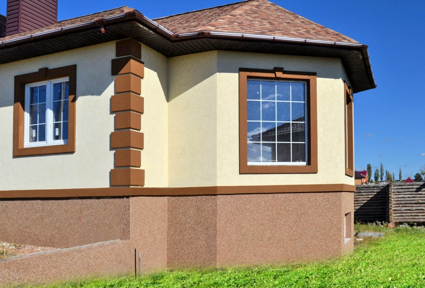 Διακοσμητικό γύψο με υφή για επένδυση στο υπόγειο μπορεί να βαφτεί ή να αγοραστεί με την επιθυμητή σκιά Διακοσμητικό γύψο με υφή για επένδυση στο υπόγειο μπορεί να βαφτεί ή να αγοραστεί με την επιθυμητή σκιά