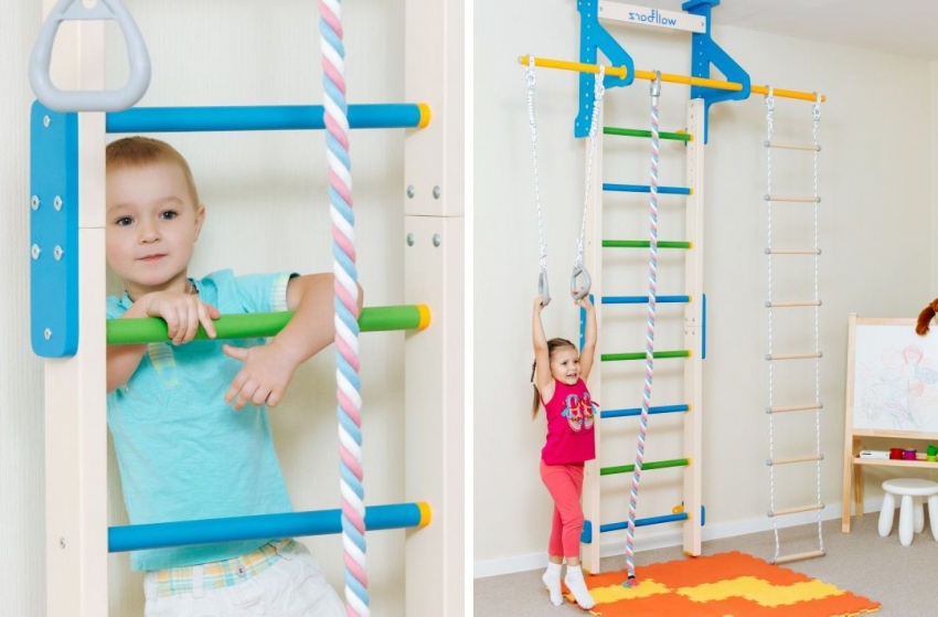 Per protegir la seguretat de practicar esport a les barres de la paret, també podeu adquirir estores que protegeixin el nen en cas de caiguda. Per protegir la seguretat de practicar esport a les barres de la paret, també podeu adquirir estores que protegeixin el nen en cas de caiguda.