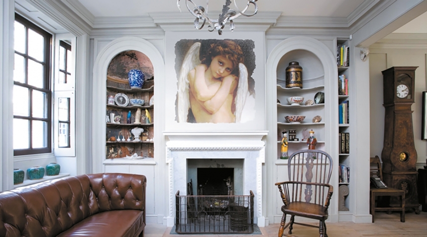 Namiesto obrazov je možné použiť malé nástenné maľby Namiesto obrazov je možné použiť malé nástenné maľby