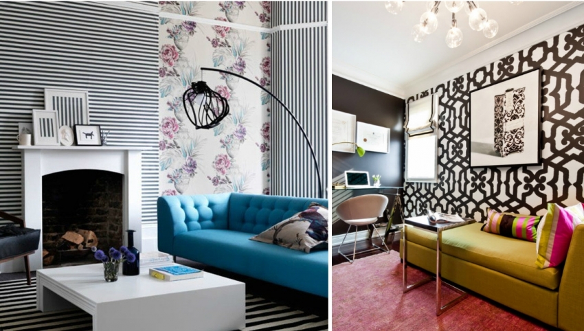 Можете да използвате тапети от винил, хартия или фибростъкло, за да украсите залата. Можете да използвате тапети от винил, хартия или фибростъкло, за да украсите залата.