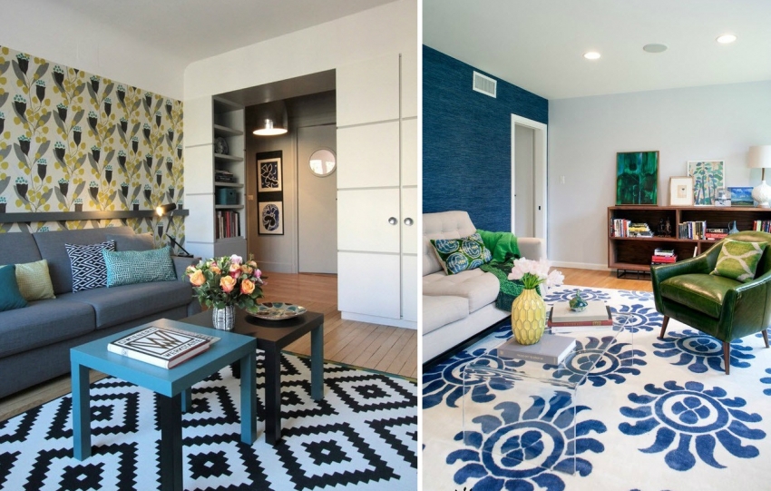 Декорирането на акцентна стена с тапети в контрастни нюанси е един от модерните и популярни начини за декориране на хол. Декорирането на акцентна стена с тапети в контрастни нюанси е един от модерните и популярни начини за декориране на хол.