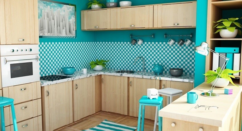Ярките цветове в модерния кухненски интериор стават все по-популярни Ярките цветове в модерния кухненски интериор стават все по-популярни