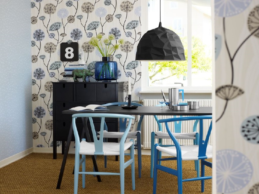 Уютен кухненски дизайн в сини тонове Уютен кухненски дизайн в сини тонове