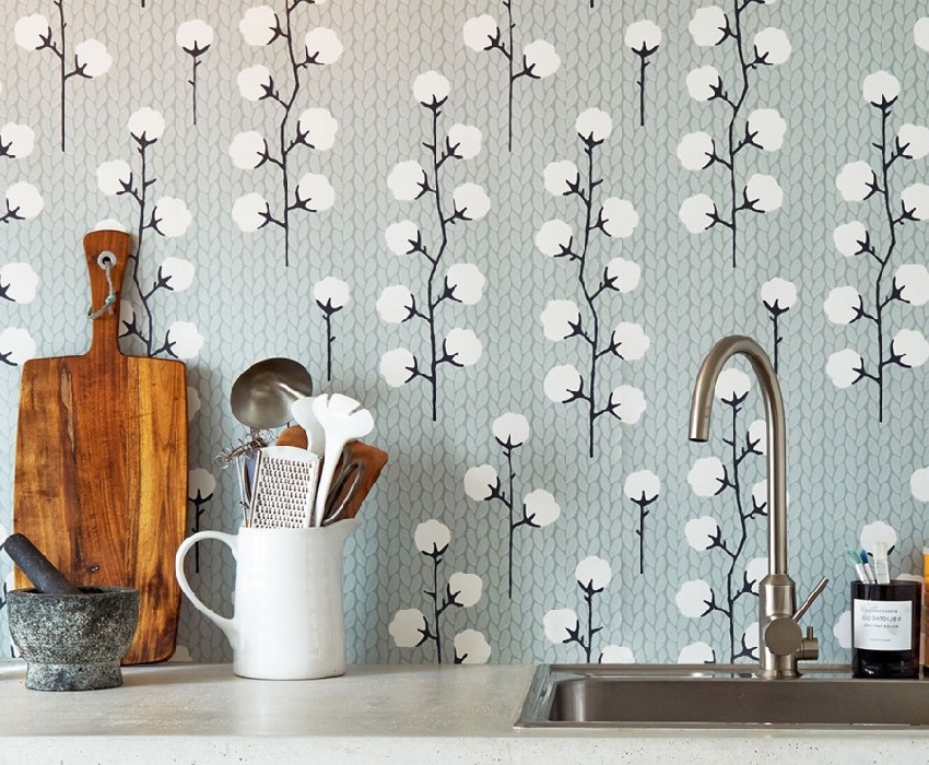 Миещ се тапет за работната зона на кухнята Миещ се тапет за работната зона на кухнята