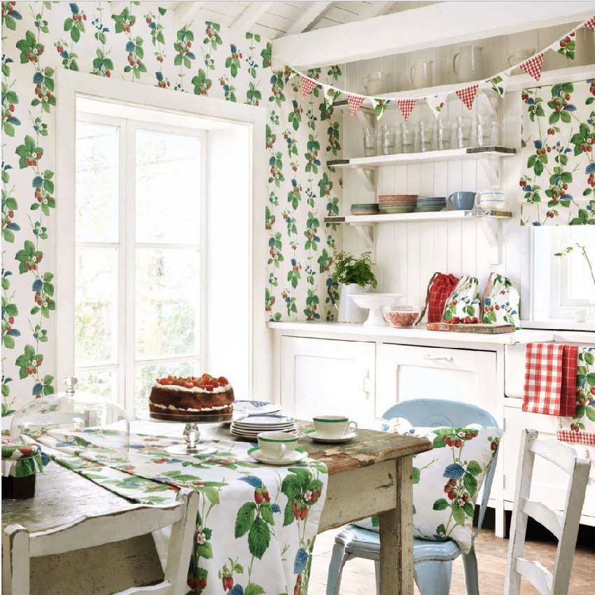 Тапет за кухнята с ярък принт Тапет за кухнята с ярък принт
