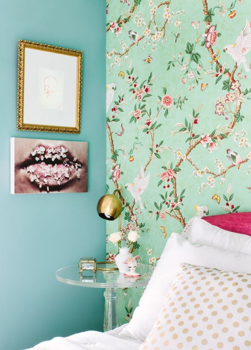 Du kan oppdatere interiøret og gjøre plassen original ved å kombinere malbar tapet og vanlig Du kan oppdatere interiøret og gjøre plassen original ved å kombinere malbar tapet og vanlig