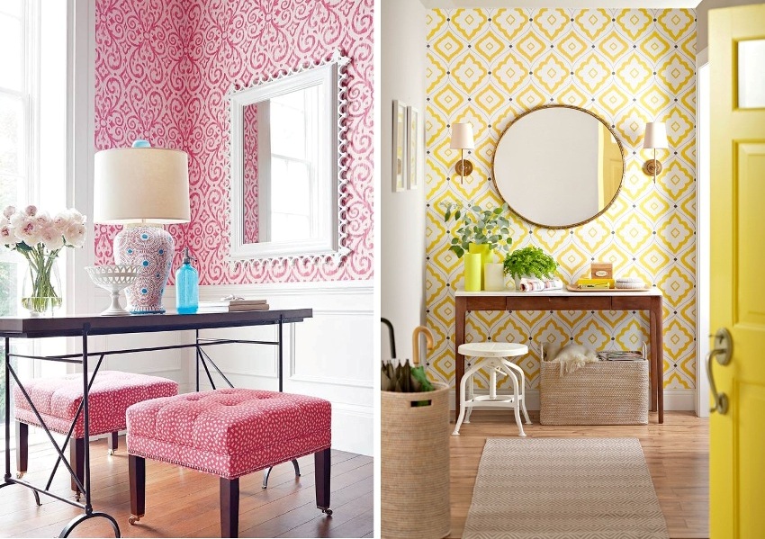 Bruk av tapet med lyse farger i interiøret Bruk av tapet med lyse farger i interiøret