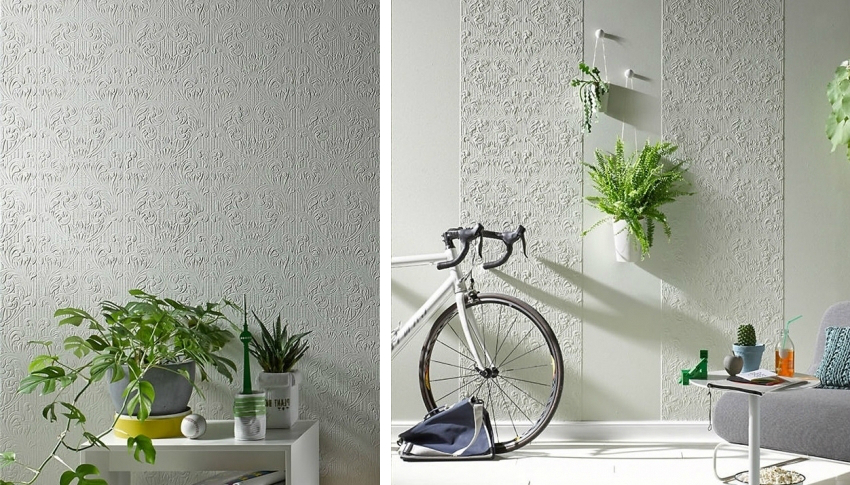 Esimerkki tapetin onnistuneesta käytöstä maalaamiseen käytävän sisätiloissa Esimerkki tapetin onnistuneesta käytöstä maalaamiseen käytävän sisätiloissa