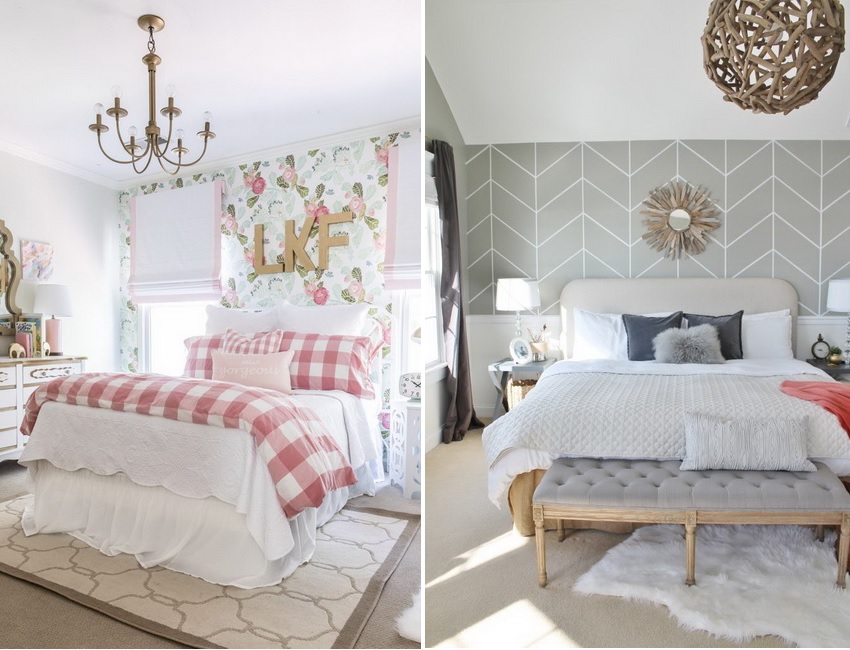 Ang mga pastel shade ng wallpaper na may mga floral o geometric pattern ay angkop para sa mga interior ng bansa at Provence Ang mga pastel shade ng wallpaper na may mga floral o geometric pattern ay angkop para sa mga interior ng bansa at Provence