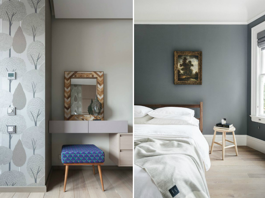 Upang palamutihan ang mga dingding sa silid-tulugan, mas mahusay na gumamit ng light grey na wallpaper. Upang palamutihan ang mga dingding sa silid-tulugan, mas mahusay na gumamit ng light grey na wallpaper.