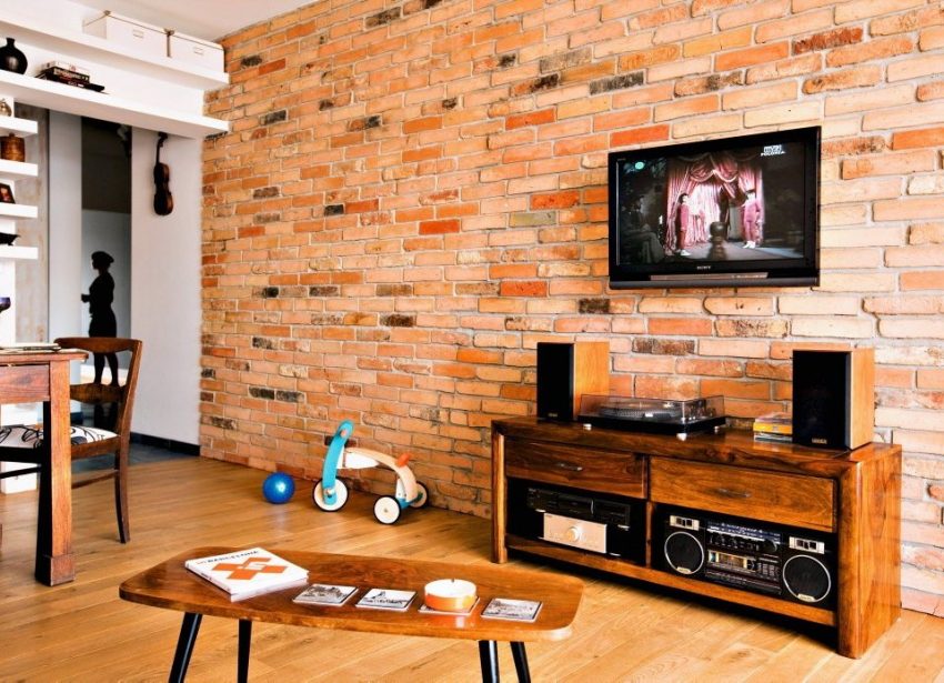 Dekorativ vægdekoration ved hjælp af efterligning af murværk Dekorativ vægdekoration ved hjælp af efterligning af murværk