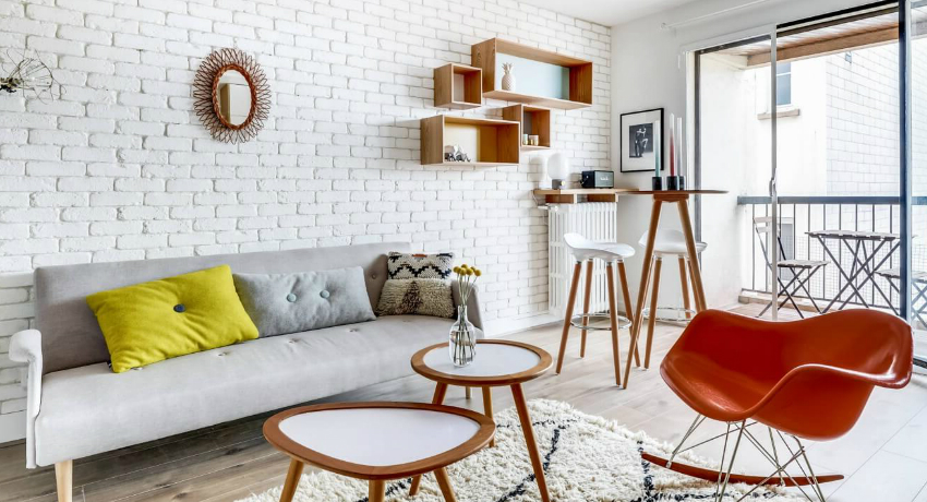 Ved hjælp af mursten kan du inkorporere interessante designløsninger til hjemmet Brick-look fliser til indretning til fed design