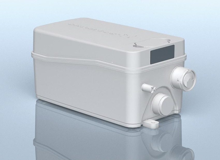 Sololift2 WC-1 - unité de pompage des eaux usées avec mécanisme intégré pour broyer les grosses particules Sololift2 WC-1 - unité de pompage des eaux usées avec mécanisme intégré pour broyer les grosses particules