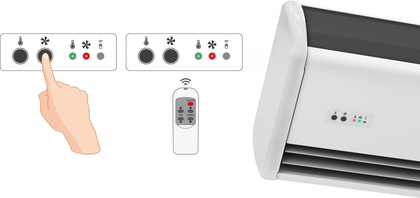 וילונות תרמיים אוויר יכולים להיות גם שליטה ידנית וגם מרחוק וילונות תרמיים אוויר יכולים להיות גם שליטה ידנית וגם מרחוק