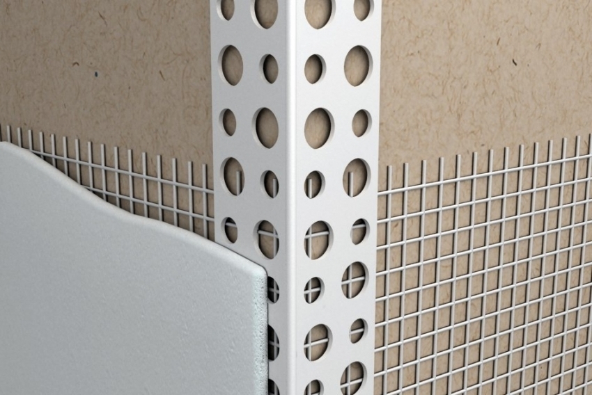 Na upevnenie rohov sadrokartónových konštrukcií sa používajú sadrové rohové profily Na upevnenie rohov sadrokartónových konštrukcií sa používajú sadrové rohové profily