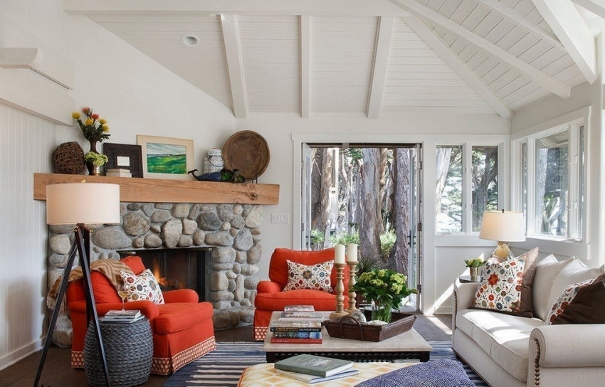 Ang pag-install ng isang sulok ng fireplace ay nagbibigay-daan sa iyo upang masulit ang magagamit na puwang sa sala Ang pag-install ng isang sulok ng fireplace ay nagbibigay-daan sa iyo upang masulit ang magagamit na puwang sa sala