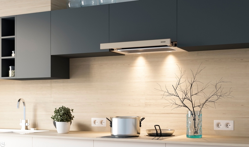 Em uma cozinha grande, é melhor organizar blocos com menos saídas, mas com intervalos mais frequentes. Em uma cozinha grande, é melhor organizar blocos com menos saídas, mas com intervalos mais frequentes.