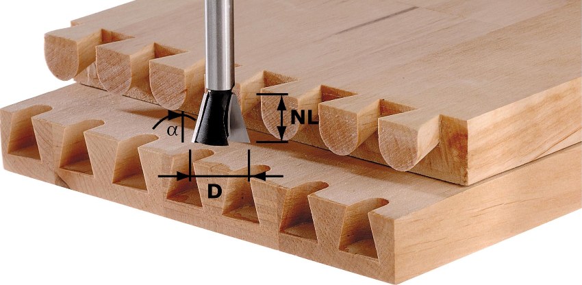 Sylindrisk kutter av CMT-merket for tre, for kutting av torner (den mest berømte modifikasjonen er svalehalen) Sylindrisk kutter av CMT-merket for tre, for kutting av torner (den mest berømte modifikasjonen er svalehalen)