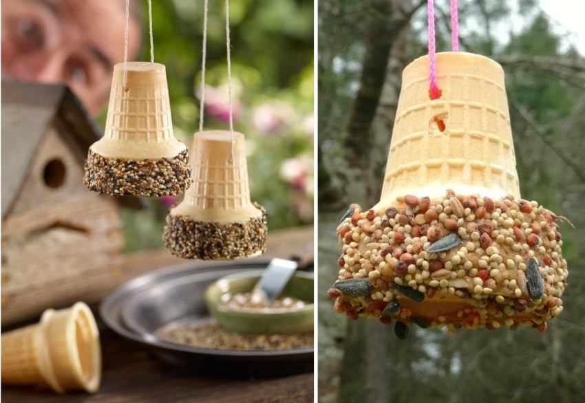 Kubki waflowe posłużyły do stworzenia zawiesin zbożowych Kubki waflowe posłużyły do stworzenia zawiesin zbożowych