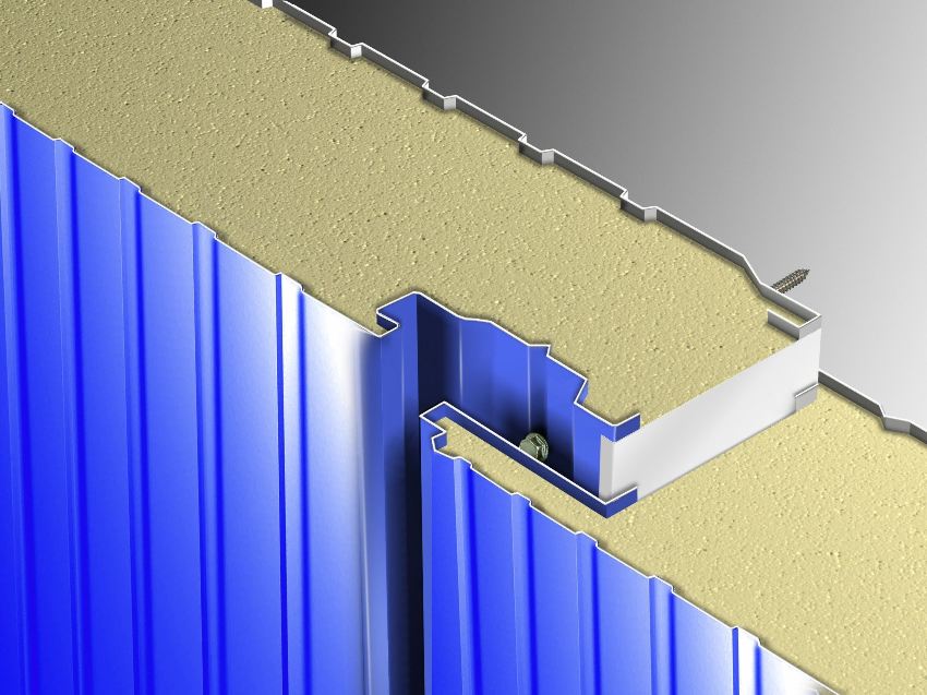 Konstruktionen af sandwicharket sørger for specielle låsesamlinger Konstruktionen af sandwicharket sørger for specielle låsesamlinger