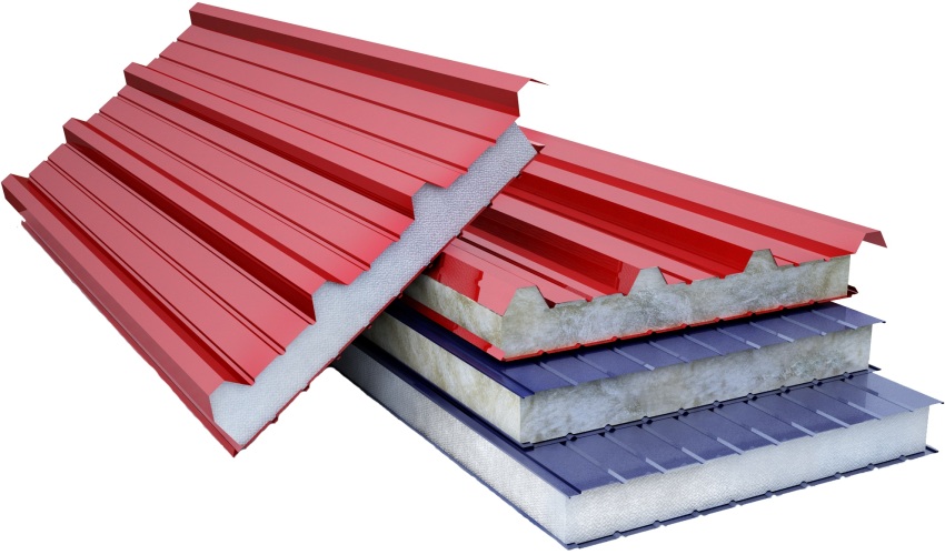 Ekspanderet polystyren, mineraluld, polyurethan og andre materialer kan bruges som varmeisolerende fyldstof til sandwichplader. Ekspanderet polystyren, mineraluld, polyurethan og andre materialer kan bruges som varmeisolerende fyldstof til sandwichplader.