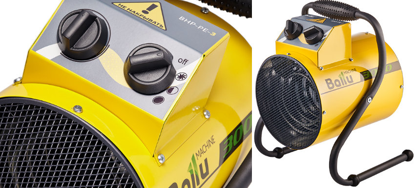 Ballus BHP-PE-3 varmepistol har en justerbar kropsposition til at dirigere luftstrømme Ballus BHP-PE-3 varmepistol har en justerbar kropsposition til at dirigere luftstrømme