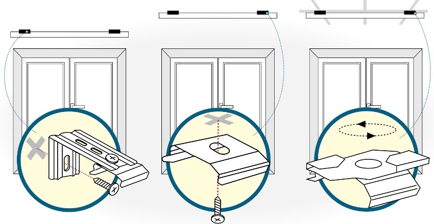 אפשרויות הרכבה לתריסים אנכיים: לקיר (למסגרת החלון), לתקרה (לפתח החלון), לתקרת ארמסטרונג אפשרויות הרכבה לתריסים אנכיים: לקיר (למסגרת החלון), לתקרה (לפתח החלון), לתקרת ארמסטרונג