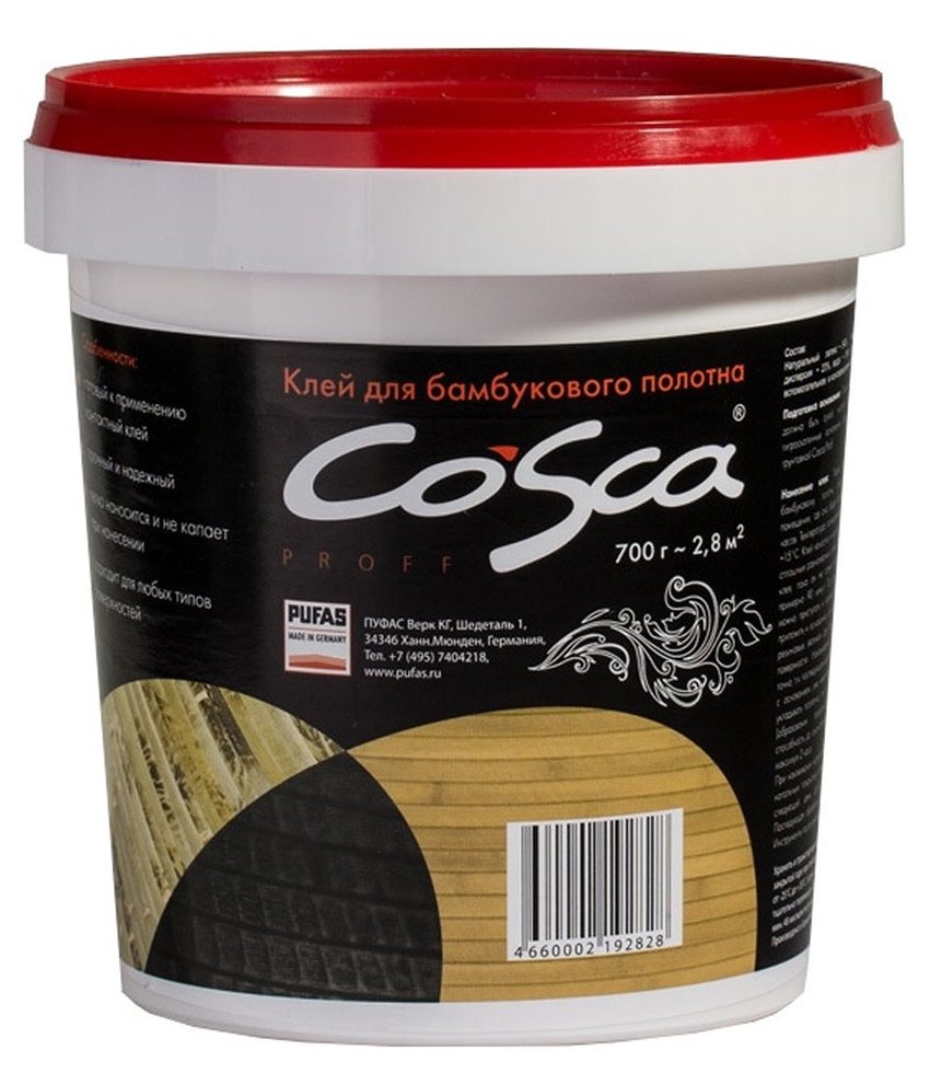 Experten empfehlen die Verwendung eines speziellen Klebstoffs für Bambus-Leinwände Experten empfehlen die Verwendung eines speziellen Klebstoffs für Bambus-Leinwände