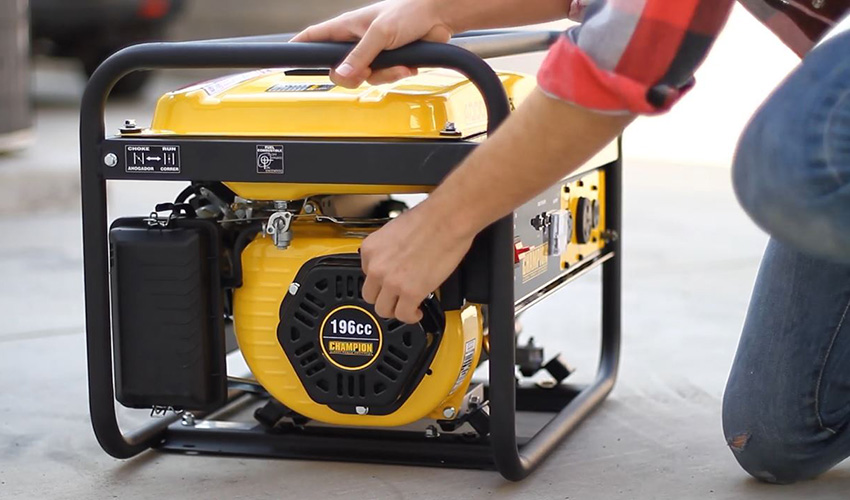 Generador de gasolina Champion amb arrencada elèctrica Generador de gasolina Champion amb arrencada elèctrica
