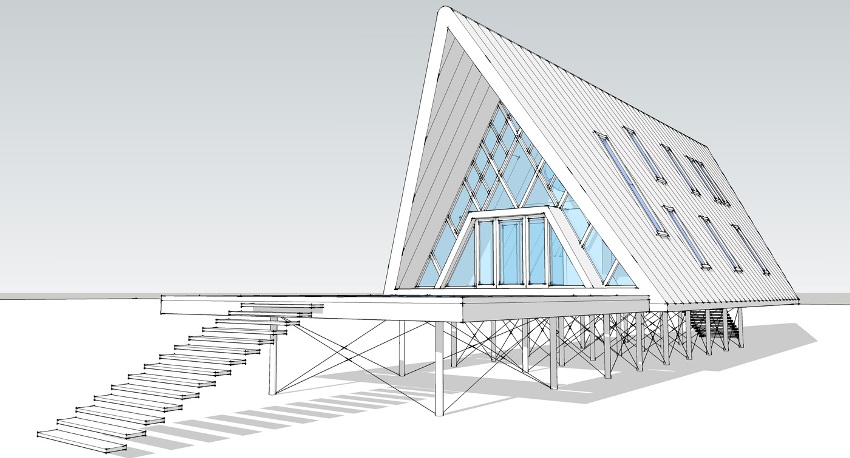 Teško je pronaći gotov standardni projekt kuće šatora, jer ova opcija gradnje nije vrlo popularna i raširena Teško je pronaći gotov standardni projekt šatorske kuće, jer ova opcija gradnje nije jako popularna i raširena