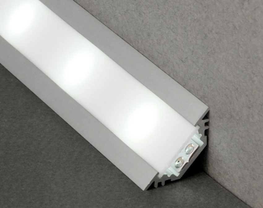 Para sa pag-install ng mga LED na taon, ang mga disenyo ng angular channel ay madalas na ginagamit. Para sa pag-install ng mga LED na taon, ang mga disenyo ng angular channel ay madalas na ginagamit.