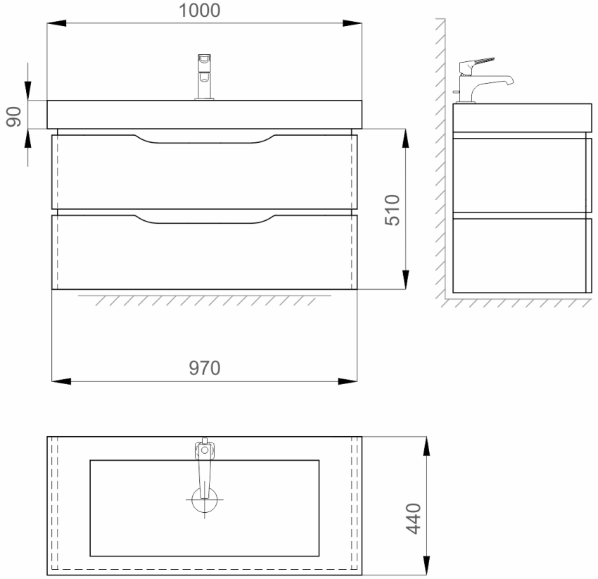 A variant of the scheme of a cabinet with a sink in the bathroom A variant of the scheme of a cabinet with a sink in the bathroom