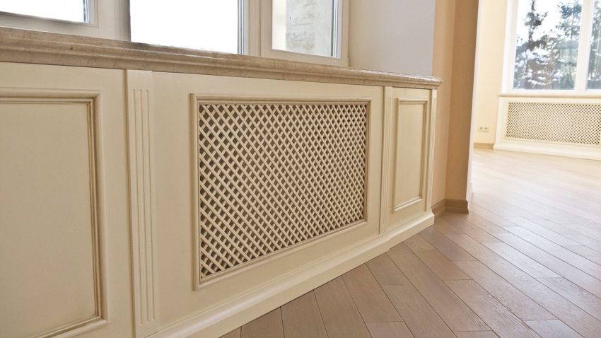 Screens for a radiator are a decorative screen that can be made of different types of materials Screens for a radiator are a decorative screen that can be made of different types of materials