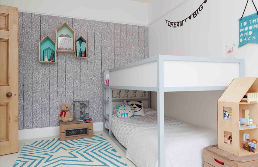 Dekorowanie sypialni dziecięcej kreatywną tapetą Dekorowanie sypialni dziecięcej kreatywną tapetą