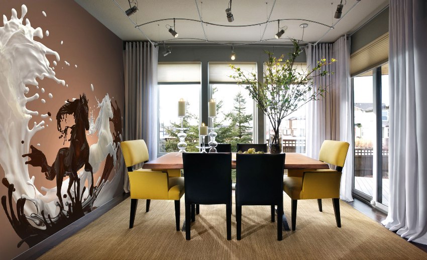 Mit Tapeten mit 3D-Effekt können Sie ein dreidimensionales Bild erstellen, das auf den Gesetzen der Optik basiert und durch spezielle Beleuchtung verbessert werden kann Mit Tapeten mit 3D-Effekt können Sie ein dreidimensionales Bild erstellen, das auf den Gesetzen der Optik basiert und durch spezielle Beleuchtung verbessert werden kann