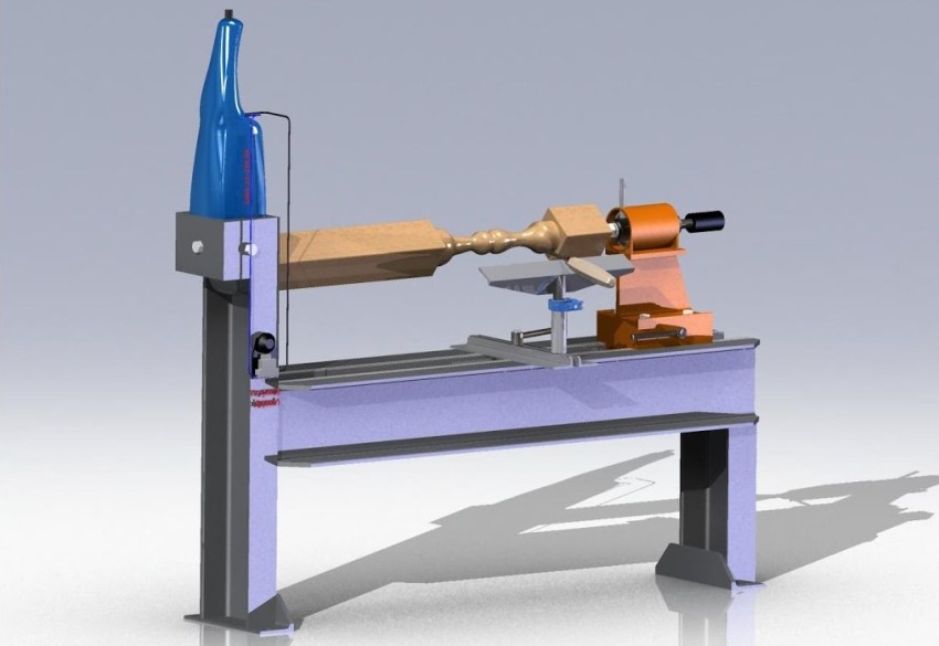 El torn casolà més senzill per processar espais en blanc de fusta consta de diverses parts principals: un marc, un capçal i un capçal, un centre principal i un motor El torn casolà més senzill per processar espais en blanc de fusta consta de diverses parts principals: un marc, un capçal i un capçal, un centre principal i un motor