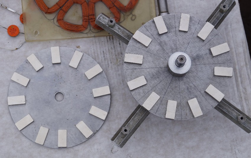 מיקום מגנטים ניאודימיום בייצור טחנת רוח ביתית מיקום מגנטים ניאודימיום בייצור טחנת רוח ביתית