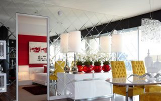 Ladrilhos de espelho com faceta: uma transformação interior incomum