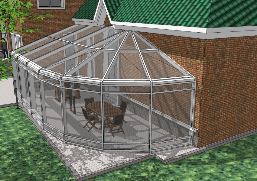 Projekt ogrodu zimowego dołączony do domu Projekt ogrodu zimowego dołączony do domu