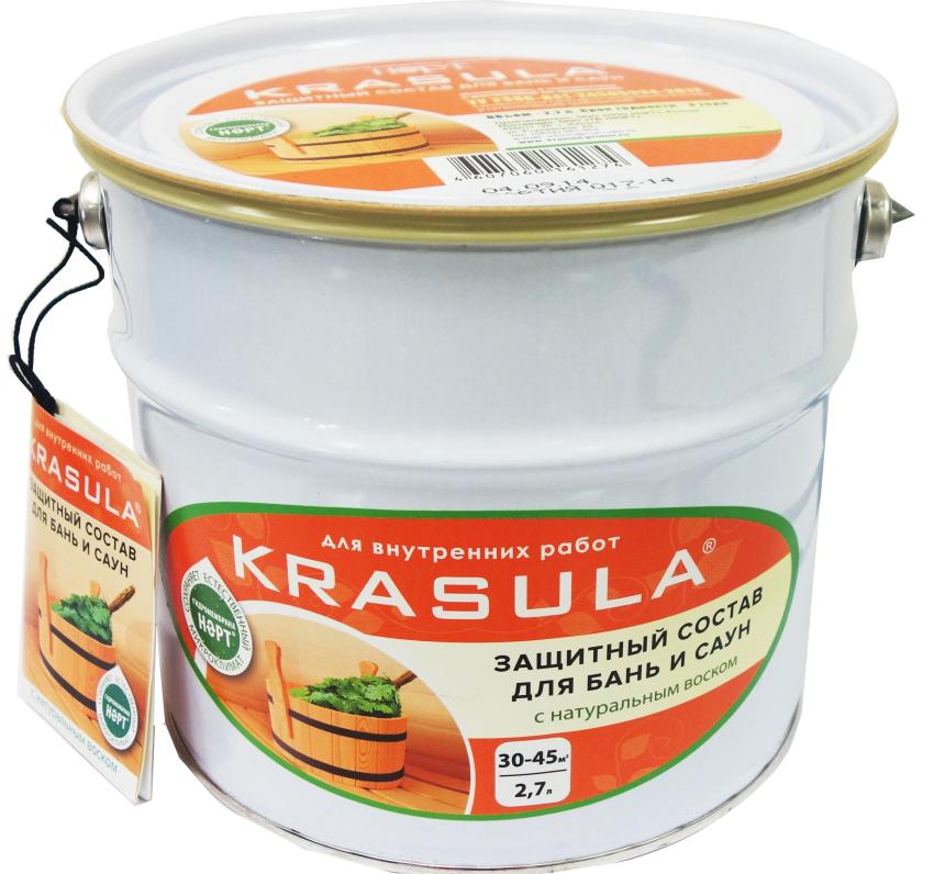 Krasula fugtisoleret imprægnering er beregnet til behandling af træoverflader i bade og saunaer Krasula fugtisoleret imprægnering er beregnet til behandling af træoverflader i bade og saunaer