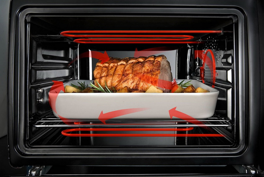 La presència de convecció al forn facilita la cocció ràpida La presència de convecció al forn facilita la cocció ràpida