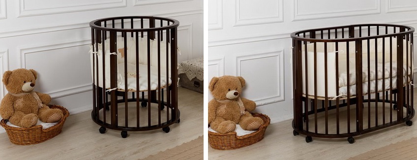 Den runde transformator krybbe giver dig mulighed for at bruge den fra barndommen til 5-6 år Den runde transformator krybbe giver dig mulighed for at bruge den fra barndommen til 5-6 år