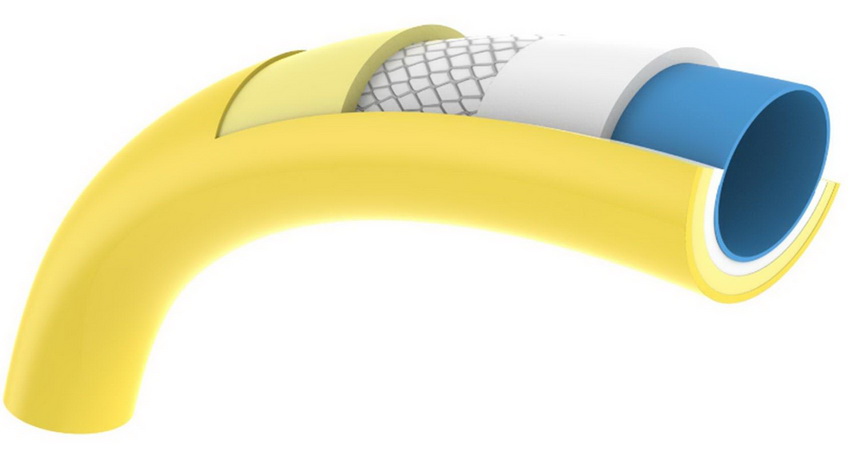 Budowa wielowarstwowego węża ogrodowego Budowa wielowarstwowego węża ogrodowego