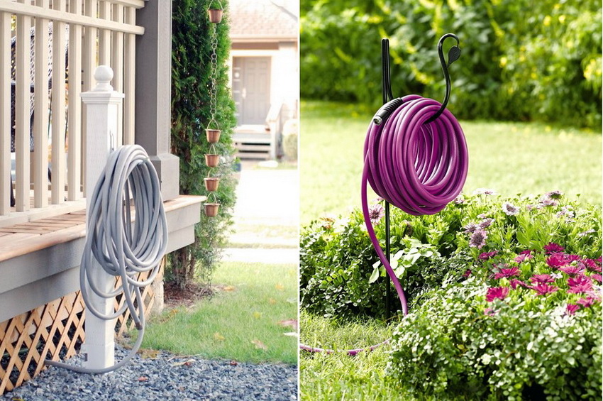 Uchwyt węża pozwala utrzymać porządek w wężu między podlewaniami Uchwyt węża pozwala utrzymać porządek w wężu między podlewaniami