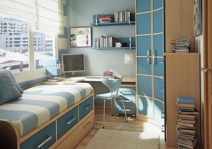 Kutni ormar s konkavnim dizajnom - najbolje rješenje za malu spavaću sobu Kutni ormar s konkavnim dizajnom - najbolje rješenje za malu spavaću sobu