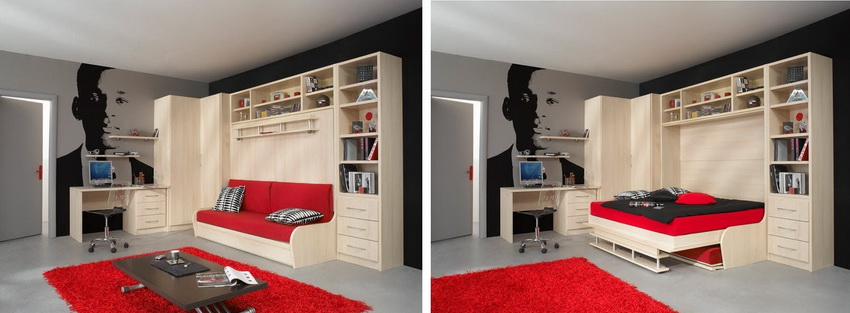 Một lựa chọn tuyệt vời cho phòng khách - giường kết hợp với ghế sofa Một lựa chọn tuyệt vời cho phòng khách - giường kết hợp với ghế sofa