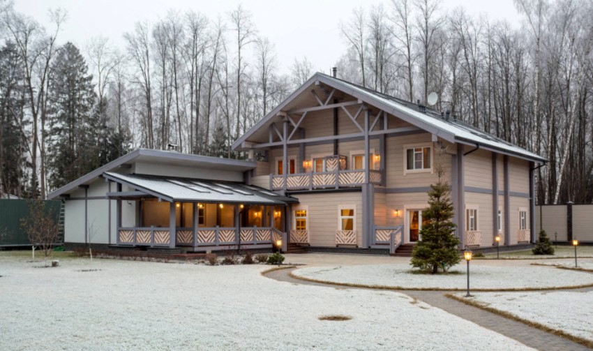 Sa isang malaking gusali, maaari mong bigyan ng kasangkapan ang lahat ng kinakailangang mga silid para sa isang malaking pamilya Sa isang malaking gusali, maaari mong bigyan ng kasangkapan ang lahat ng kinakailangang mga silid para sa isang malaking pamilya