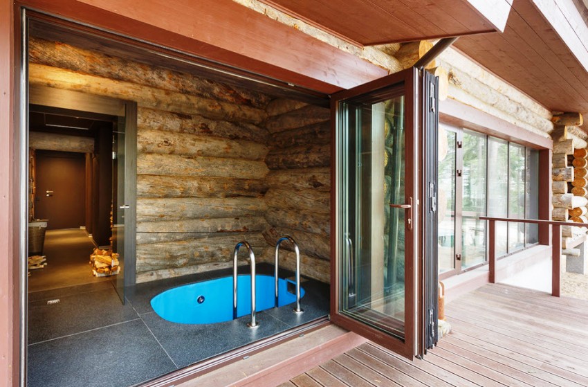 Ang kahoy bilang isang cladding ay nagbibigay-daan sa hangin na dumaan hangga't maaari at maiwasan ang pagbuo ng putrefactive bacteria ng microclimate Ang kahoy bilang isang cladding ay nagbibigay-daan sa hangin na dumaan hangga't maaari at maiwasan ang pagbuo ng putrefactive bacteria ng microclimate