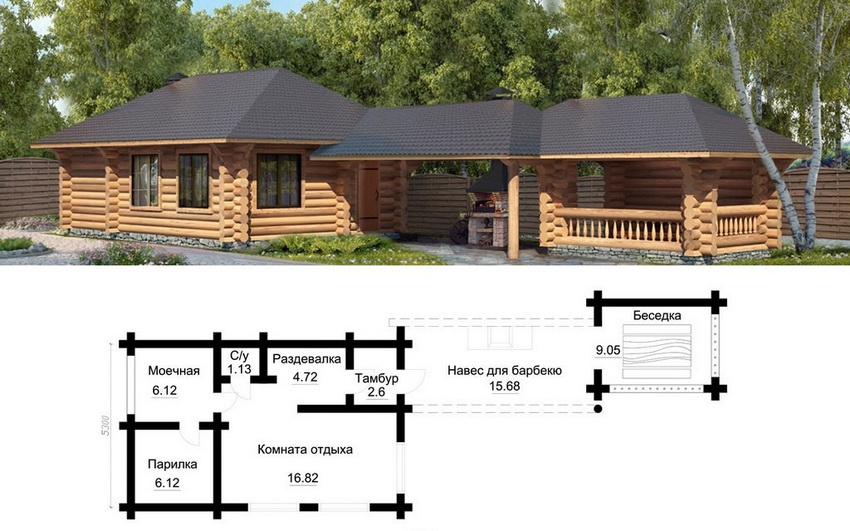 Projecte de sauna combinat amb un mirador i una zona de barbacoa Projecte de sauna combinat amb un mirador i una zona de barbacoa
