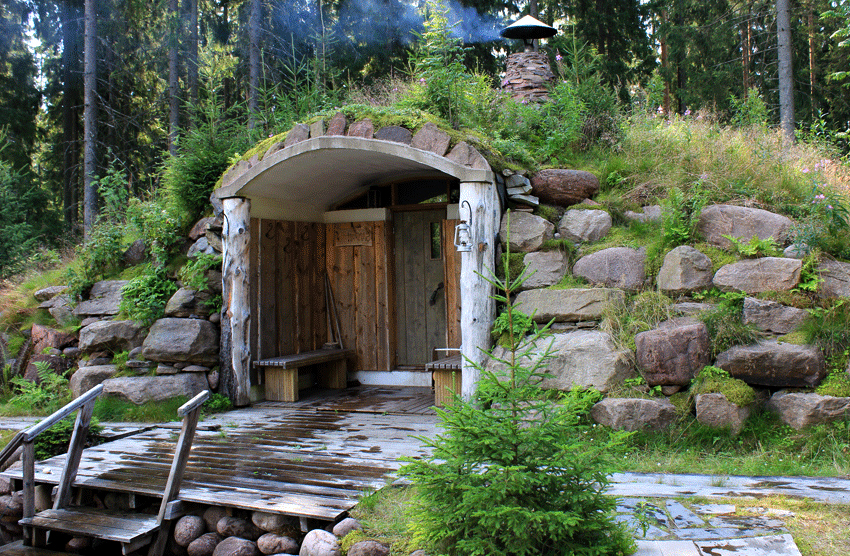 Na zewnątrz łaźnia może wyglądać standardowo lub mieć piękny oryginalny design Na zewnątrz łaźnia może wyglądać standardowo lub mieć piękny oryginalny design